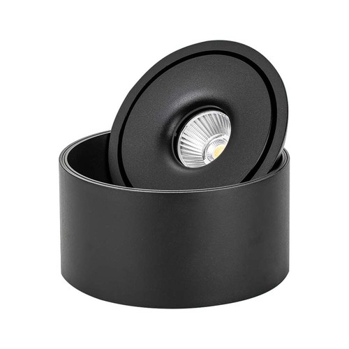 20W Justerbar Utanpåliggande Spot Ø14,8cm - RA90, 3-i-1 CCT, Svart