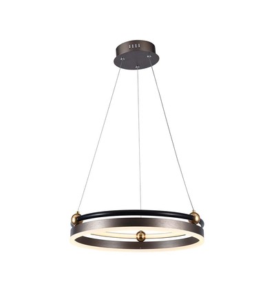 20W LED designer pendel - Enkel ring, 3000K, kaffefärg, 2400lm