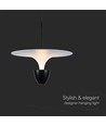 9W LED designer pendel - 3000K, 1000lm, vit/svart, justerbar höjd, inkl. ljuskälla