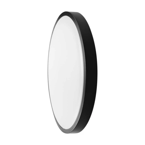 18W LED sensorlampa - IP44, Ø29,5cm, svart kant, inbyggd sensor, fjärrkontroll, inkl. ljuskälla