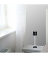 3W uppladdningsbar LED bordslampa, touch dimbar - 3000K, 1800mAh, svart, DC 5V