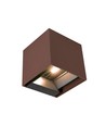 9W Solcellsvägglampa - IP65, 4000K, Cortenfärgad, COB, PIR-sensor