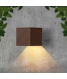 9W Solcellsvägglampa - IP65, 4000K, Cortenfärgad, COB, PIR-sensor