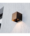 9W Solcellsvägglampa - IP65, 4000K, Cortenfärgad, COB, PIR-sensor