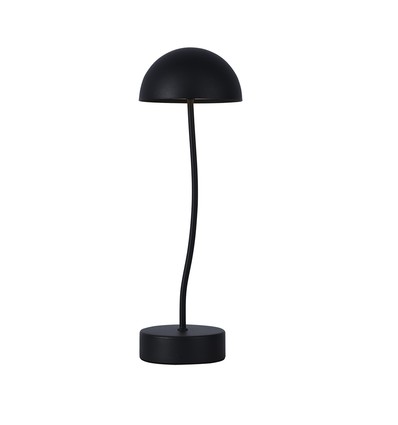 3W uppladdningsbar bordslampa - Touch dimbar, svart, 3000K, bärbar, inkl. batteri