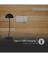 3W uppladdningsbar bordslampa - Touch dimbar, svart, 3000K, bärbar, inkl. batteri