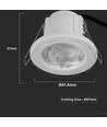 5W Ø8,1cm Samsung LED downlight - IP65, 4000K, dimbar, brandhämmande, Hål: Ø5,7 cm, 5 års garanti