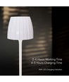 2,7W uppladdningsbar LED bordslampa, vit - Touch dimbar, 3-i-1 CCT, USB-C, höjd 34cm
