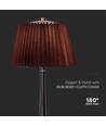 1,5W LED bordslampa, touch dimbar, brun skärm - CCT, laddningsbar, krom, inkl. batteri och USB-C