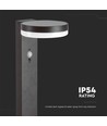 5,5W LED solcells-trädgårdslampa med sensor - IP54, 3000K, PIR sensor, svart finish