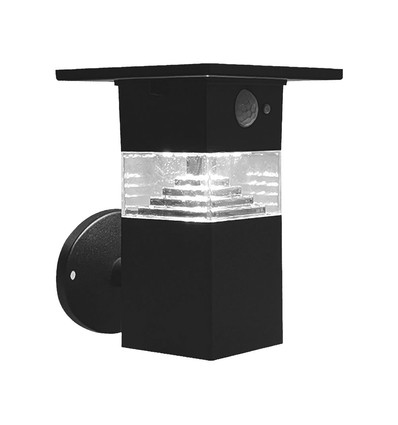 3W Solara vägglampa med sensor - IP54, 250lm, 3000K, solcell, 3 års garanti