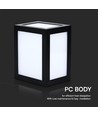 12W LED vägglampa - IP65, svart, 1350lm, utomhus, inkl. ljuskälla