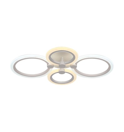 45W LED taklampa - 3900lm, 3-stegs dimbar, 3-i-1 CCT, vit, inkl. fjärrkontroll