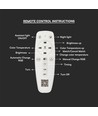 45W LED taklampa - 3900lm, 3-stegs dimbar, 3-i-1 CCT, vit, inkl. fjärrkontroll