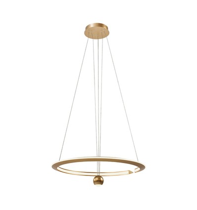 45W LED pendel, Ø60cm, borstat guld - 5500lm, 3000K, designer taklampa, IP20