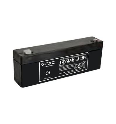 2,0Ah 12V blybatteri - 178x36x66mm, VRLA, uppladdningsbart