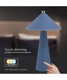3W uppladdningsbar LED bordslampa, Blå - Touch dimbar, 3-i-1 CCT, 4000mAh batteri, inkl. ljuskälla