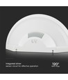 10W LED vägglampa med sensor, Samsung chip - IP54, 900lm, vit, 5 års garanti