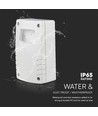 V-Tac skymningsrelä med timer - IP65, Vit Hölje, justerbar känslighet, justerbar timer