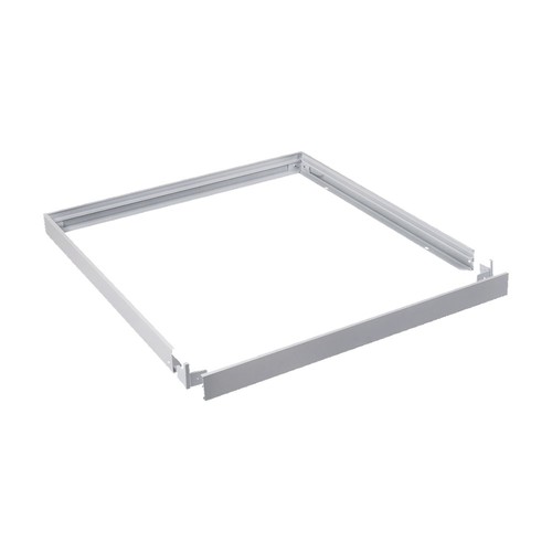 60x60 monteringsram för LED panel - Vit plast, höjd 4,4cm, för direkt montering i tak