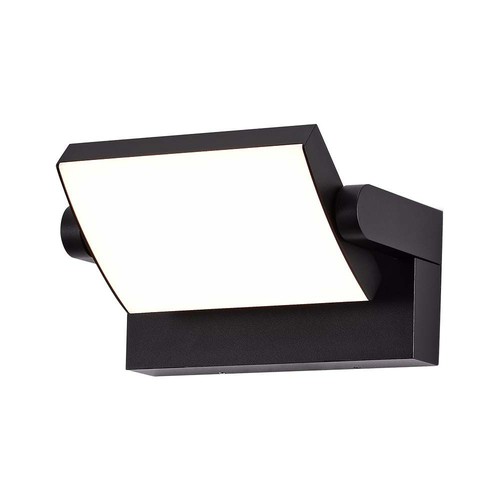 17W LED vägglampa - IP65, svart, aluminium