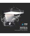 17W LED vägglampa med PIR sensor, kvadratisk - IP65, 2580lm, svart, 4000K, inkl. ljuskälla