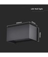 24W LED utomhus vägglampa - IP65, svart, upp/ned ljus, 3000K, 2720lm, 20x10x10 cm