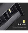 24W LED utomhus vägglampa - IP65, svart, upp/ned ljus, 3000K, 2720lm, 20x10x10 cm