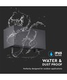 24W LED utomhus vägglampa - IP65, svart, upp/ned ljus, 3000K, 2720lm, 20x10x10 cm
