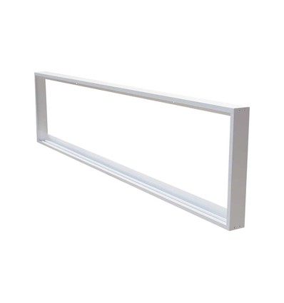 120x30 utanpåliggande ram för LED-panel - Vit, 295 x 1195 mm, för direkt montering i tak