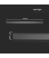 23W LED linjär vägglampa, 141cm - IP65, svart, RA90, 150° spridning