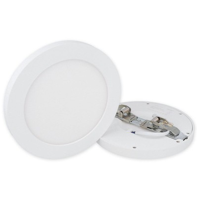Outlet: Easy Fix Rund LED Panel Lampa 12W i 2700K För Infälld/Utanpåliggande i Vit