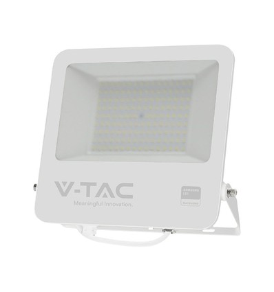 100W strålkastare - Samsung-chip, 1m kabel, 6500K, vit kropp, grått frostat glas