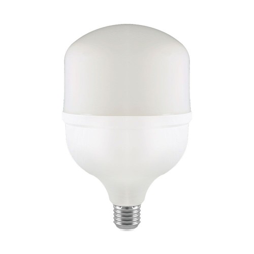 50W LED T140 lampa - 5400lm, E27 med E40 adapter, 105 lm/W, 160 grader, vit plast
