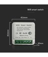 Wi-Fi Smart Switch, 10A - Mini on-line switch, 1 Gang, IP20, Smart Home styrning