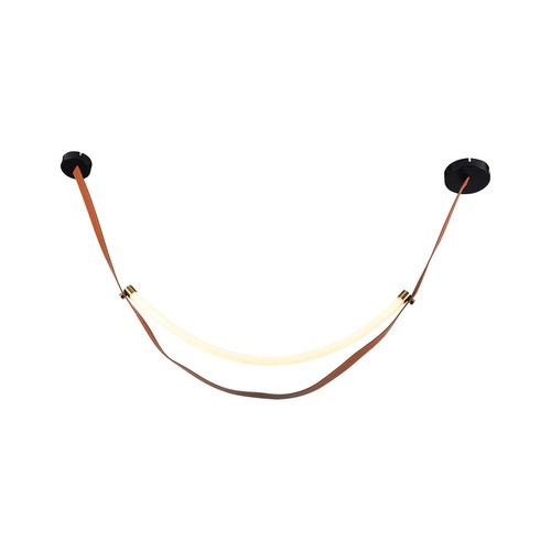 12W Designer taklampa - 1440lm, L166cm, metall, vit kant