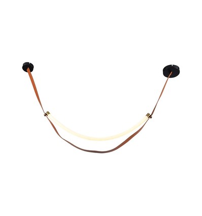 12W Designer taklampa - 1440lm, L166cm, metall, vit kant