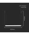 10W LED Designer pendel - Svart/vit, 1300lm, 3000K, modern design