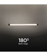 10W LED Designer pendel - Svart/vit, 1300lm, 3000K, modern design