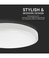 36W LED taklampa - Ø35cm, Samsung LED chip, IP44, vit kant, 4000K