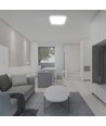 24W LED Dome - Samsung Chip, 4000K, Fyrkantig, Vit Ram, IP44