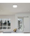 24W LED taklampa med Samsung chip, kvadratisk - 2500lm, IP44, svart kant, 6500K