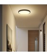 18W LED taklampa - IP44, Ø25cm, svart kant, Samsung LED Chip, inkl. ljuskälla