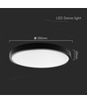 18W LED taklampa - IP44, Ø25cm, svart kant, Samsung LED Chip, inkl. ljuskälla