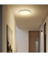 18W LED sensorlampa med Samsung chip - Ø29,5cm, IP44, vit kant, inbyggd mikrovågssensor