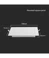 3W 9x9cm kvadratisk LED infälld panel - 110lm/W, 3000K, Hål: Ø7,5-8 cm, Mått: 9x9 cm, Samsung LED chip