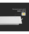 3W 9x9cm kvadratisk LED infälld panel - 110lm/W, 4000K, Hål: Ø7,5-8 cm, Mått: 9x9 cm, Samsung LED chip