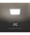 12W kvadratisk LED taklampa - 1200lm, 16,7 x 16,7 cm, 3000K, vit kant, inkl. ljuskälla