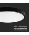 18W LED-sensorlampa - IP44, Ø29,5cm, svart kant, inbyggd sensor, fjärrkontroll, inkl. ljuskälla