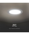 6W Ø12cm LED infällt panel - Samsung LED chip, 3000K, Hål: Ø11 cm, Mått: Ø12 cm